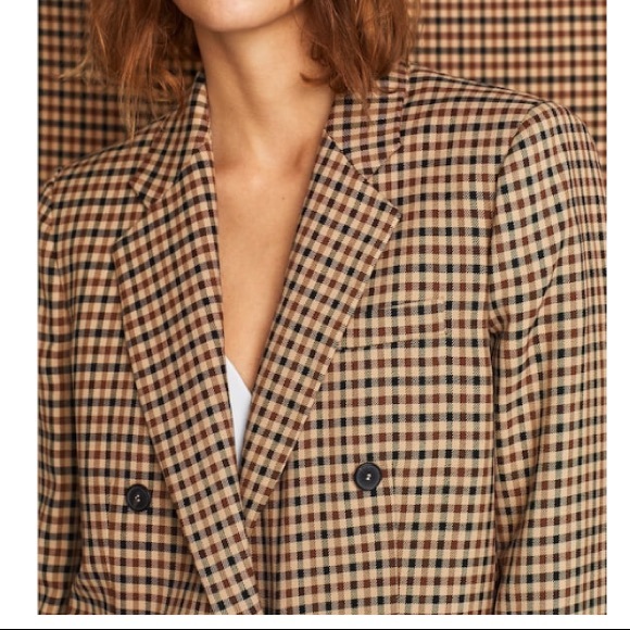 Zara checked jacket brown - Picture 4 of 8
